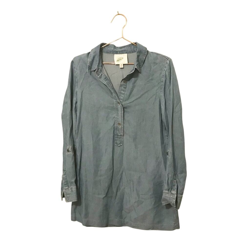 Nurture Chambray Tunic - Long Sleeve, Size Medium
